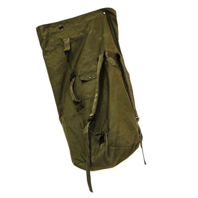 Borsa da viaggio US NYLON con due cinghie VERDE usata Esercito americano 91380500 3