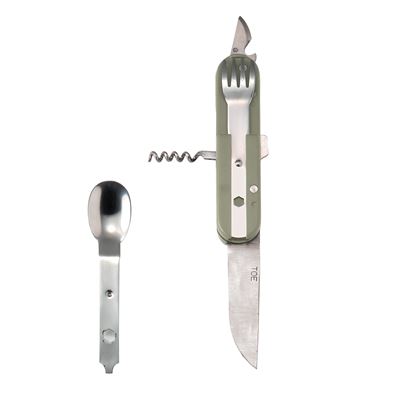 Posate FOREIGN LEGION pieghevoli 5 in 1 con custodia VERDE