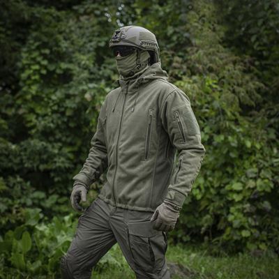 Giacca in pile con cappuccio Windblock DIVISION Gen.II VERDE M-TAC 20413062 22