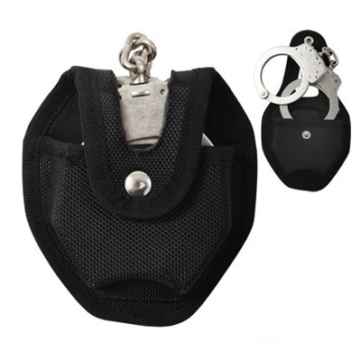 Custodia per manette aperta con chiusura a scatto NERO