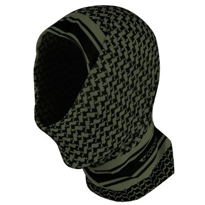Sciarpa MULTI-WRAP multifunzionale SHEMAGH NERO-VERDE