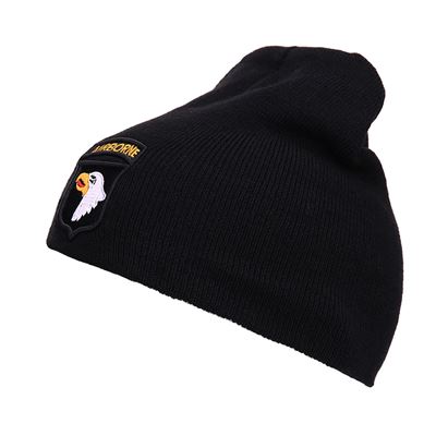 Cappello 101st AIRBORNE lavorato a maglia NERO