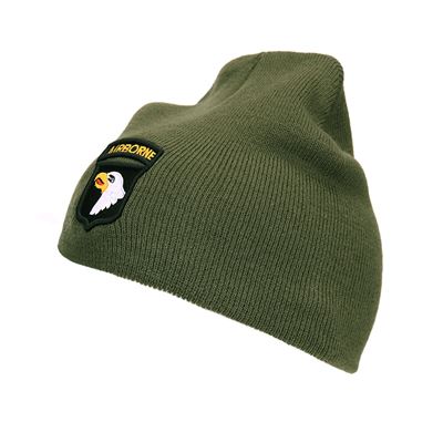 Cappello 101st AIRBORNE lavorato a maglia VERDE