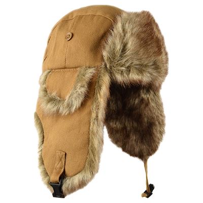 Cappello da montagna russo ANTARTICA CANVAS COYOTE