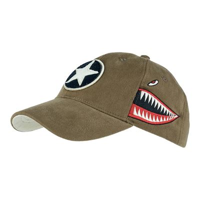 Cappellino da baseball P-40 CURTISS MARRONE