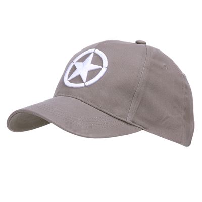 Cappellino da baseball con ricamo 3D ALLIED STAR WWII GRIGIO