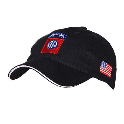 Cappellino da baseball 82nd AIRBORNE NERO