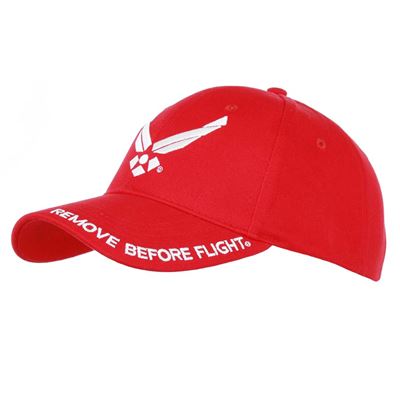 Cappellino da baseball Remove Before Flight ROSSO