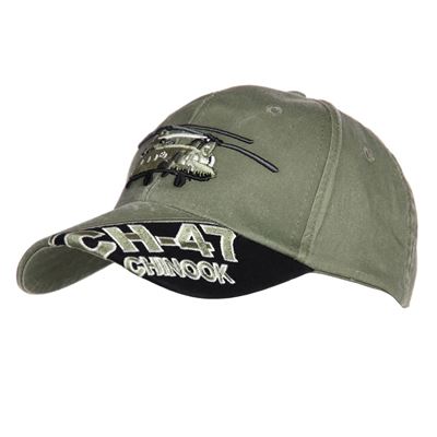 Cappellino da baseball con elicottero CH-47 VERDE
