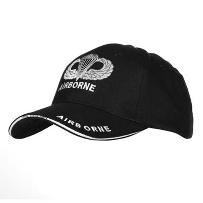 Cappellino da baseball con logo AIRBORNE NERO
