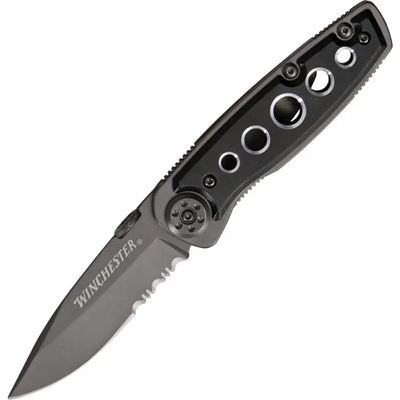 Coltello pieghevole PARFIVE lama combinata NERO