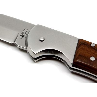 Coltello pieghevole SAVAGE INOX con sicura, impugnatura in LEGNO MIKOV 220-XD-1 9