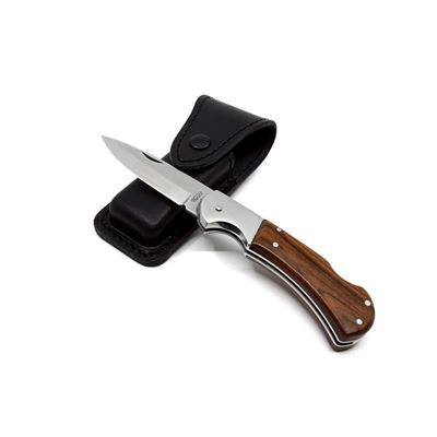 Coltello pieghevole SAVAGE INOX con sicura, impugnatura in LEGNO MIKOV 220-XD-1 5