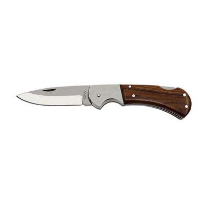 Coltello pieghevole SAVAGE INOX con sicura, impugnatura in LEGNO