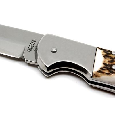 Coltello pieghevole SAVAGE HABLOCK INOX con sicura, impugnatura in CORNO MIKOV 220-XP-1 7