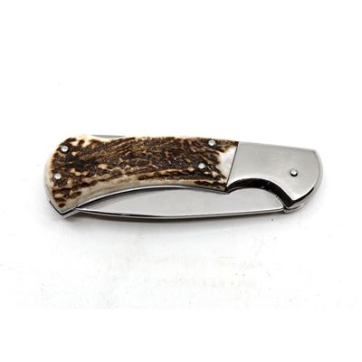Coltello pieghevole SAVAGE HABLOCK INOX con sicura, impugnatura in CORNO MIKOV 220-XP-1 4