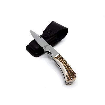 Coltello pieghevole SAVAGE HABLOCK INOX con sicura, impugnatura in CORNO MIKOV 220-XP-1 3