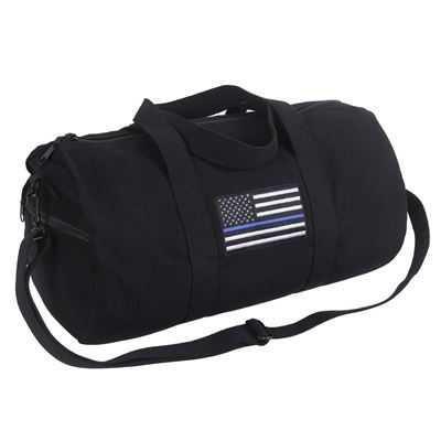 Borsa con bandiera degli Stati Uniti in tela BLU LINEA sportiva NERA
