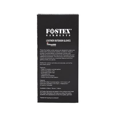Guanti invernali OUTDOOR in pelle NERI FOSTEX 228285BL 5
