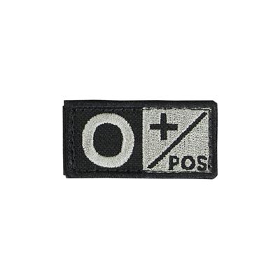 Toppa gruppo sanguigno 0 POS VELCRO FOLIAGE