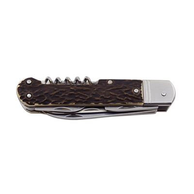 Coltello pieghevole 6 KP con imitazione corno INOX con sicura, impugnatura in PLASTICA MIKOV 232-XH-6 KP 3