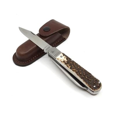 Coltello da caccia FIXIR con chiusura di sicurezza e impugnatura in CORNO DI CERVO MIKOV 232-XP-3-KP 2