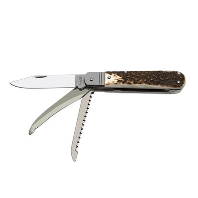 Coltello da caccia FIXIR con chiusura di sicurezza e impugnatura in CORNO DI CERVO