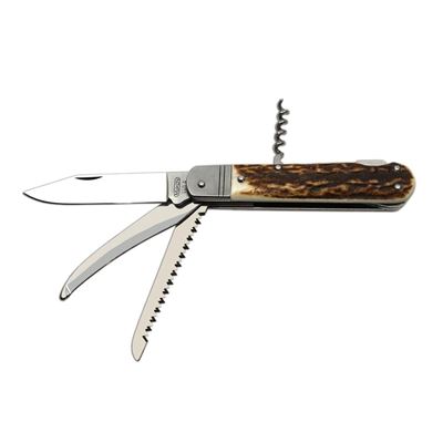 Coltello da caccia pieghevole FIXIR 4V/KP con sicura, impugnatura JELENÍ PAROH