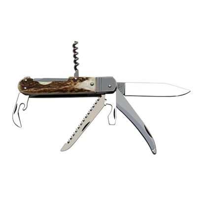 Coltello da caccia pieghevole FIXIR 6 KP con sicura, impugnatura in CORNO DI CERVO MIKOV 232-XP-6V-KP 2
