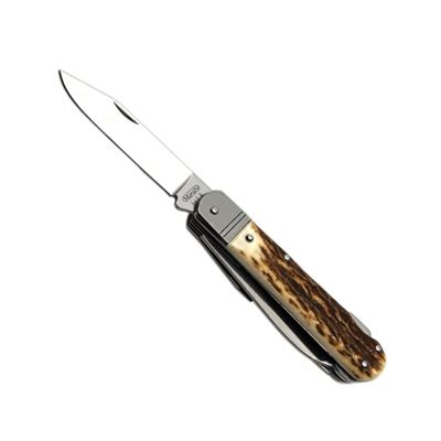 Coltello da caccia pieghevole FIXIR 6 KP con sicura, impugnatura in CORNO DI CERVO MIKOV 232-XP-6V-KP 6