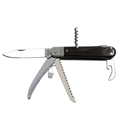 Coltello pieghevole INOX 6 KP con sicura, impugnatura in CORNO DI BUFALO