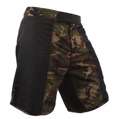 Pantaloncini MMA FIGHT rip-stop WOODLAND/NERO