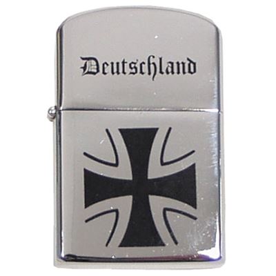 Accendino a benzina con logo a forma di croce CROMO MFH 24083Q 3