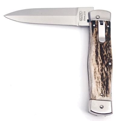 Coltello a scatto HAMMER INOX impugnatura CORNA DI CERVO MIKOV 241-NP-1-HAMMER 2