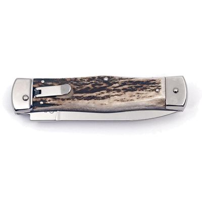 Coltello a scatto HAMMER INOX impugnatura CORNA DI CERVO MIKOV 241-NP-1-HAMMER 6