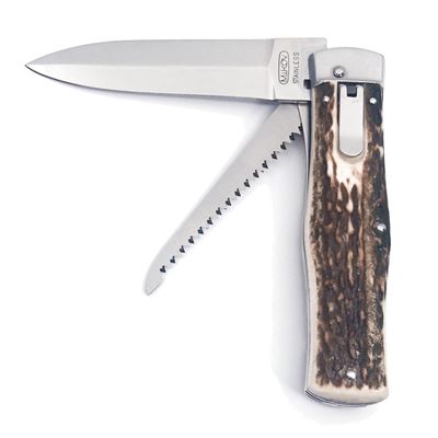 Coltello a scatto 2/KP INOX impugnatura CORNO DESTRO MIKOV 241-NP-2-KP 5