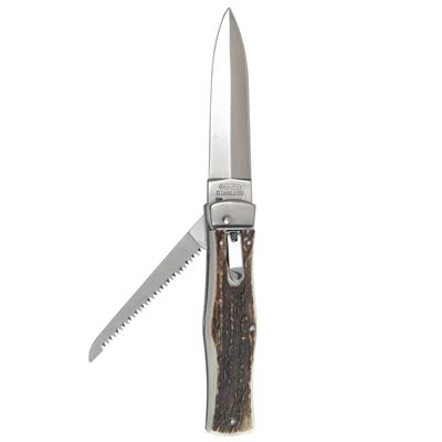 Coltello a scatto 2/KP INOX impugnatura CORNO DESTRO