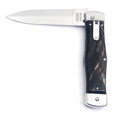 Coltello a scatto HAMMER INOX impugnatura in CORNO DI BUFALO MIKOV 241-NR-1-HAMMER 2