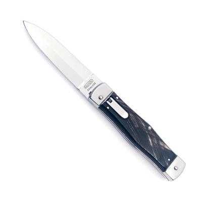 Coltello a scatto HAMMER INOX impugnatura in CORNO DI BUFALO