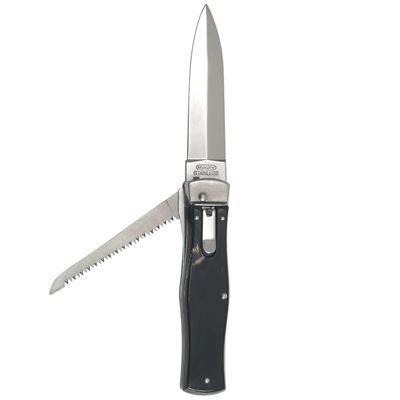 Coltello a scatto 2/KP INOX impugnatura in CORNO DI BUFALO