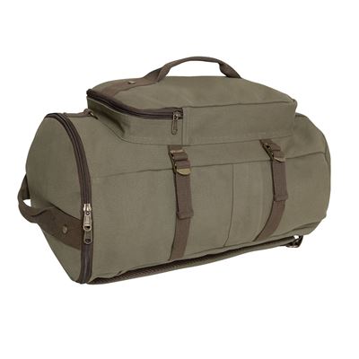 Borsa/zaino/sacca CONVERTIBLE 19" in tela VERDE/MARRONE ROTHCO 2515 3