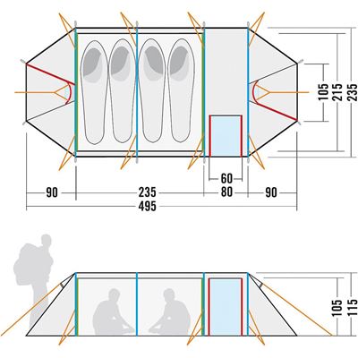 Tenda Tatonka ALASKA per 4 persone BASIL quasi nuova  2572-alaska-4 6