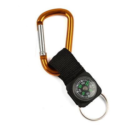 Moschettone con bussola ARANCIONE