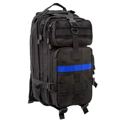 Zaino ASSAULT I TRANSPORT con striscia blu NERO