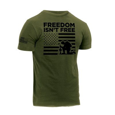 Maglietta FREEDOM ISN'T FREE manica corta VERDE ROTHCO 2708 2