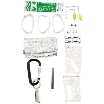 Kit di sopravvivenza con moschettone VERDE MFH 27118B 2
