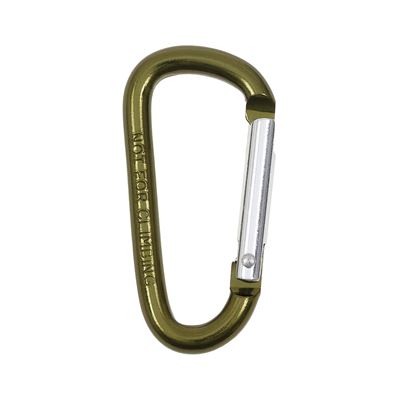 Moschettone D 6 mm x 6 cm VERDE