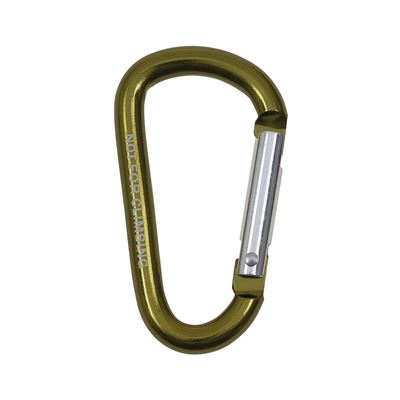 Moschettone D 7 mm x 7 cm VERDE