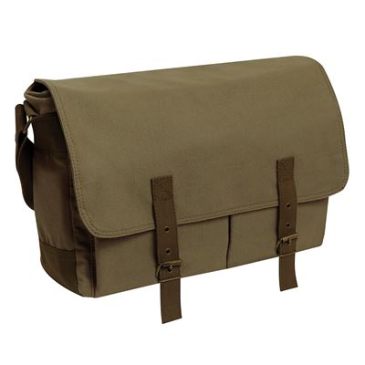 Borsa MESSENGER DELUXE Vintage in tela VERDE
