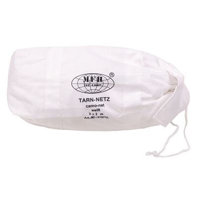 Rete mimetica + sacco in PVC 3 x 2 m BIANCO MFH 27871L 2